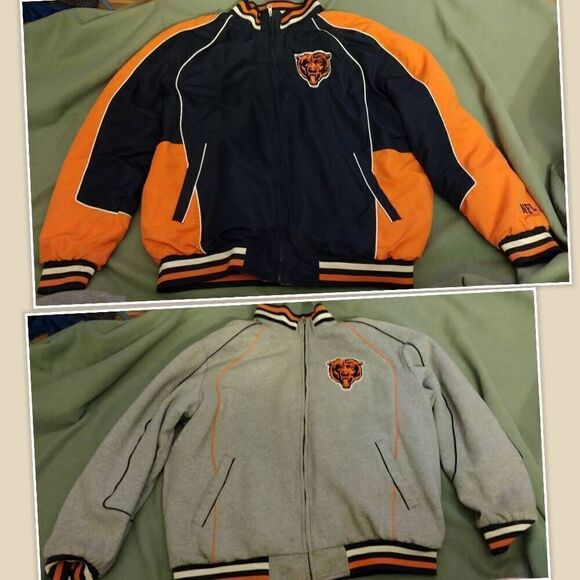 Chicago Bears NFL Glll Full Zip Up Reversible Vintage Jacket XXL. Excellent Cond - Picture 1 of 7